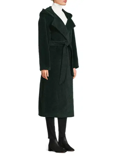 Cinzia Rocca Women's Belted Hooded Coat | Thumbnail 4 Cinzia Rocca Women's Belted Hooded Coat | Thumbnail 4