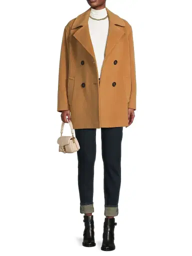 Cinzia Rocca Women's Icons Notch Collar Peacoat | Thumbnail 2 Cinzia Rocca Women's Icons Notch Collar Peacoat | Thumbnail 2