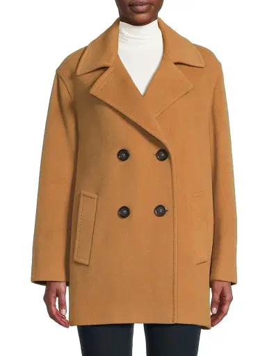 Cinzia Rocca Women's Icons Notch Collar Peacoat | Thumbnail 3 Cinzia Rocca Women's Icons Notch Collar Peacoat | Thumbnail 3