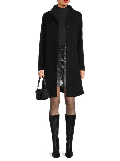 Cinzia Rocca Women's Icons Envelope Collar Mid Length Coat | Thumbnail 2 Cinzia Rocca Women's Icons Envelope Collar Mid Length Coat | Thumbnail 2