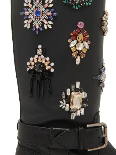 Dolce & Gabbana Women's Embellished Knee-High Boots | Thumbnail 6 Dolce & Gabbana Women's Embellished Knee-High Boots | Thumbnail 6