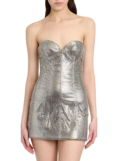 Dolce & Gabbana Women's Strapless Metallic Minidress | Thumbnail 3 Dolce & Gabbana Women's Strapless Metallic Minidress | Thumbnail 3