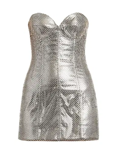 Dolce & Gabbana Women's Strapless Metallic Minidress | Thumbnail 1 Dolce & Gabbana Women's Strapless Metallic Minidress | Thumbnail 1