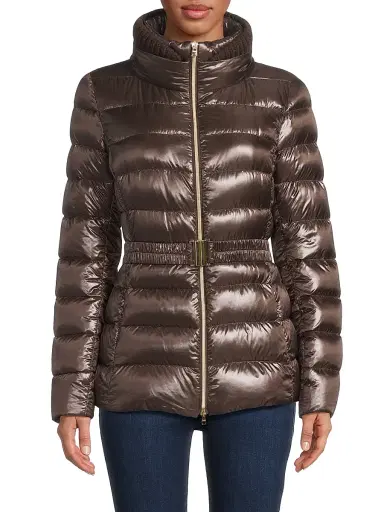 HERNO Women's Iconico Claudia Quilted Down Jacket - Marrone Scuro | Thumbnail 3