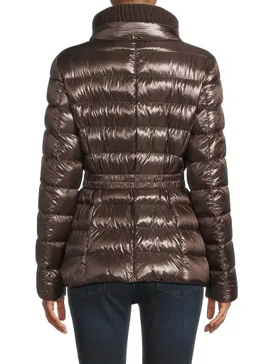 HERNO Women's Iconico Claudia Quilted Down Jacket - Marrone Scuro | Thumbnail 5