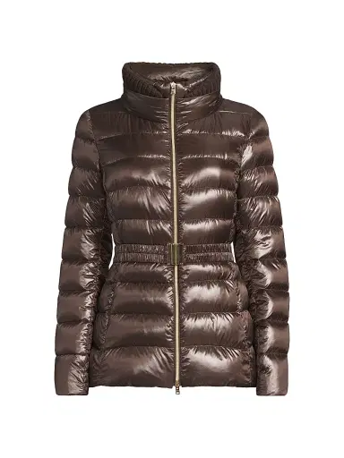 HERNO Women's Iconico Claudia Quilted Down Jacket - Marrone Scuro | Thumbnail 1
