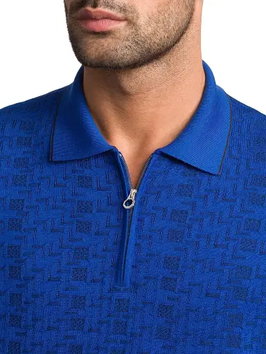 Stefano Ricci Men's Luxury Wool Polo Sweater | Thumbnail 4 Stefano Ricci Men's Luxury Wool Polo Sweater | Thumbnail 4