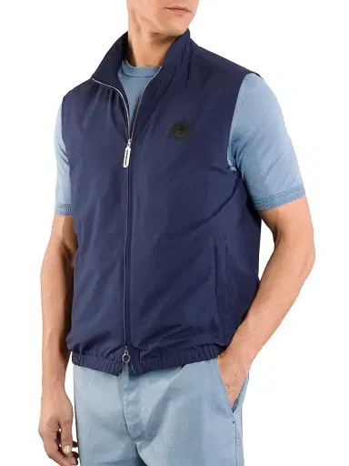 Stefano Ricci Men's Italian Refined Luxurious Sport Vest - Dark Blue - Size 48 | Thumbnail 2