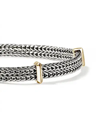 John Hardy Icon Sterling Silver & 14K Yellow Gold Chain Bracelet - Silver And Gold | Thumbnail 6