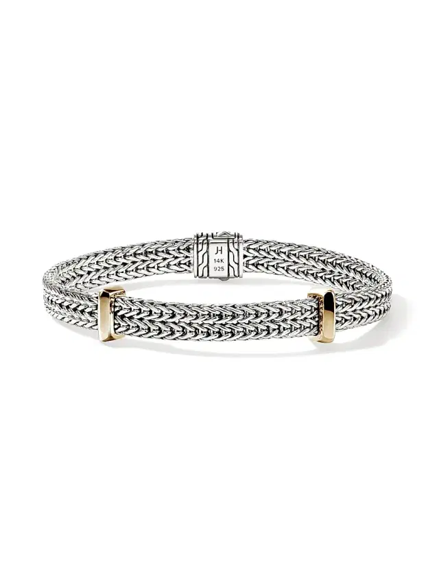 Icon Sterling Silver & 14K Yellow Gold Chain Bracelet - Silver And Gold