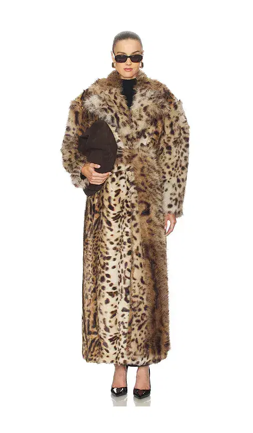 Kassel Faux Fur Lynx Long Coat