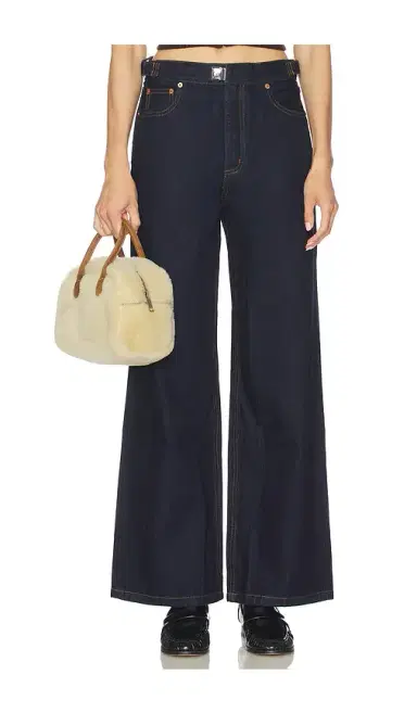 STILL HERE Buckle Wide Leg Jeans | Thumbnail 1