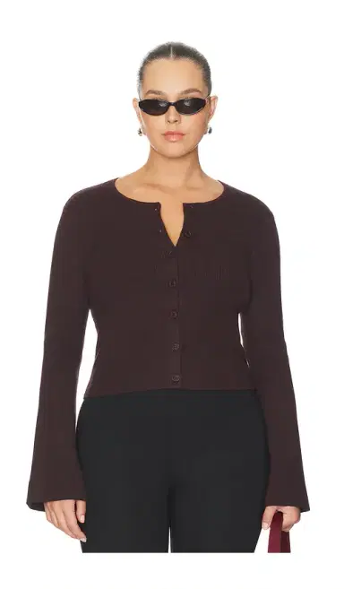 GOOD AMERICAN Bell Sleeve Knit Cardigan | Thumbnail 2 GOOD AMERICAN Bell Sleeve Knit Cardigan | Thumbnail 2