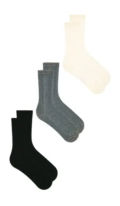 Stems Cotton Cashmere Crew Socks Pack Of 3 | Thumbnail 2 Stems Cotton Cashmere Crew Socks Pack Of 3 | Thumbnail 2