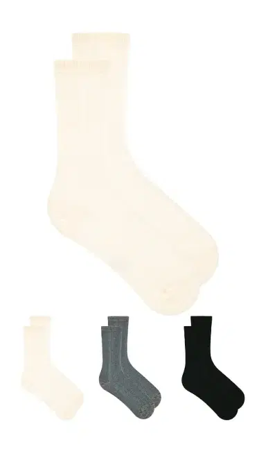 Stems Cotton Cashmere Crew Socks Pack Of 3 | Thumbnail 1 Stems Cotton Cashmere Crew Socks Pack Of 3 | Thumbnail 1