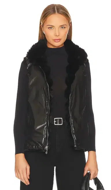 JOCELYN Plush Faux Fur Reversible Vest | Thumbnail 2