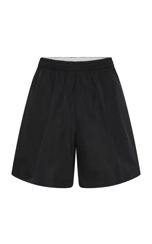 Relaxed Paper Taffeta Shorts - Black