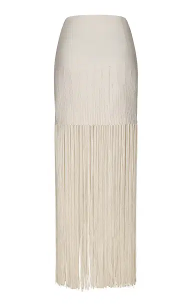 Andres Otalora Aurora Sutil Fringed Cotton Skirt | Thumbnail 3