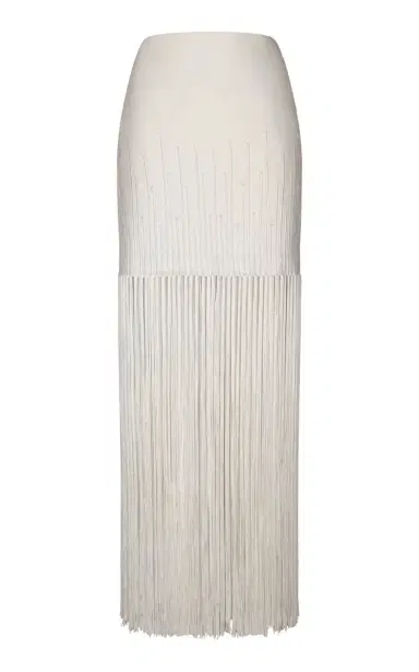 Andres Otalora Aurora Sutil Fringed Cotton Skirt | Thumbnail 1