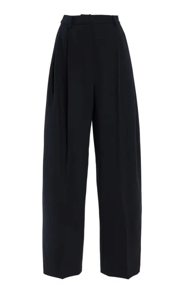 Pleated Mid-Rise Wool-Blend Pants