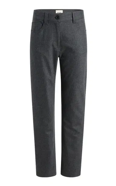 Khaite Callum Mid-Rise Wool Straight-Leg Pants | Thumbnail 3