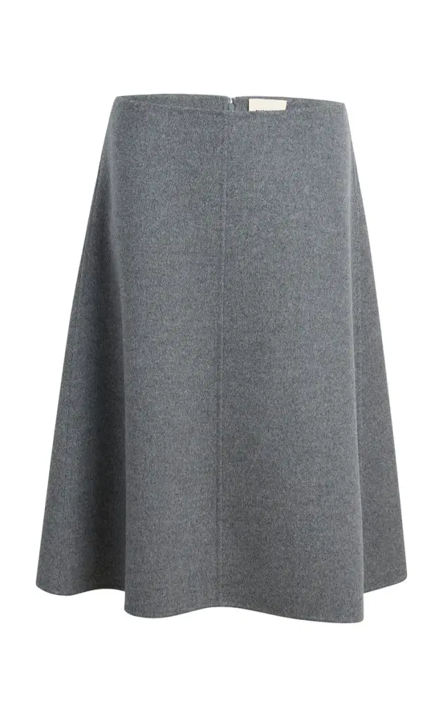 Nania Mid-Rise Cashmere Knee-Length Skirt