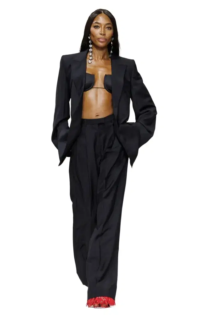 Double-Pleat Piece-Dyed Wool Mohair Wide-Leg Pants - Black