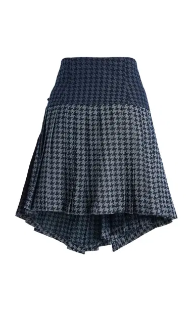 Tolu Coker Kilt Pleated Cotton Mini Skirt | Thumbnail 7