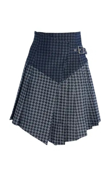 Tolu Coker Kilt Pleated Cotton Mini Skirt | Thumbnail 1