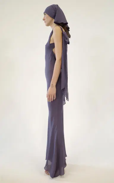 Conner Ives Exclusive La Isla Sash Strap Silk Gown | Thumbnail 6 Conner Ives Exclusive La Isla Sash Strap Silk Gown | Thumbnail 6