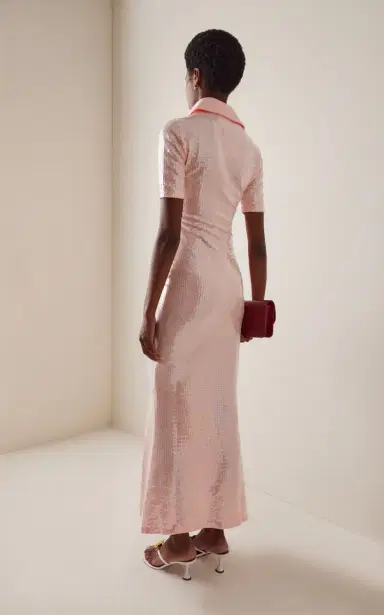 Conner Ives Exclusive La Isla Sequined Jersey Maxi Polo Dress | Thumbnail 4 Conner Ives Exclusive La Isla Sequined Jersey Maxi Polo Dress | Thumbnail 4