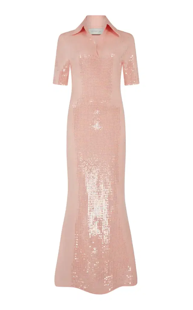Conner Ives Exclusive La Isla Sequined Jersey Maxi Polo Dress