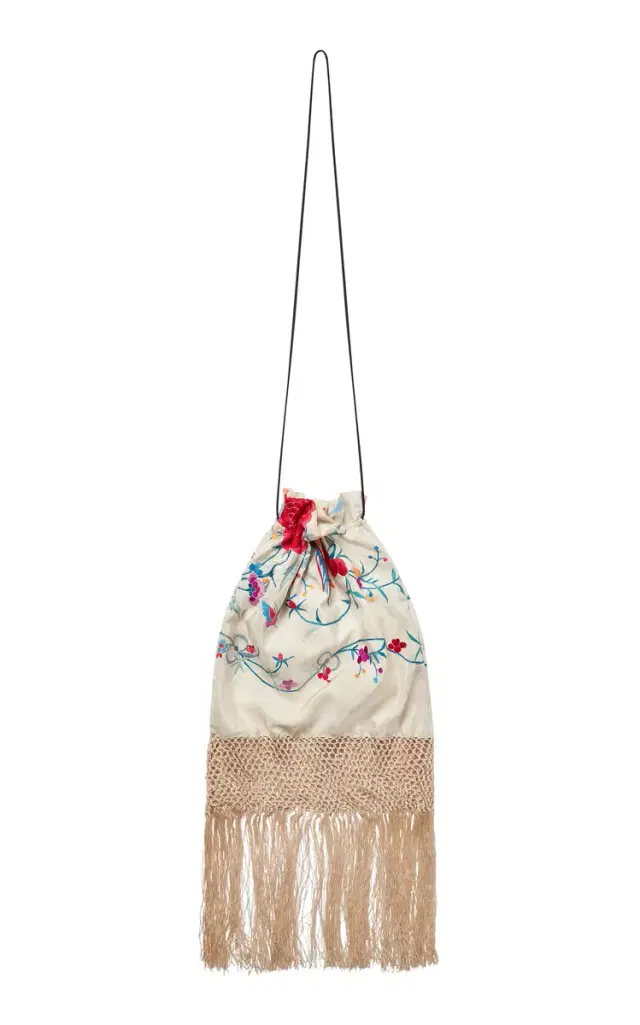 Conner Ives Large Reconstituted Piano Shawl Silk Bag