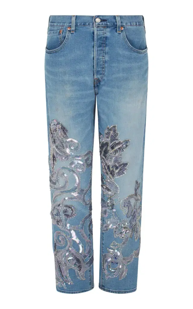 Conner Ives Sequined Vintage Jeans