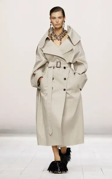 Givenchy Oversized Bonded Cotton Trench Coat | Thumbnail 2