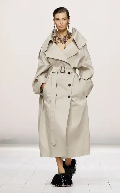 Givenchy Oversized Bonded Cotton Trench Coat | Thumbnail 3
