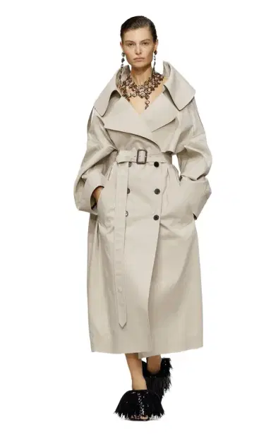 Givenchy Oversized Bonded Cotton Trench Coat | Thumbnail 1