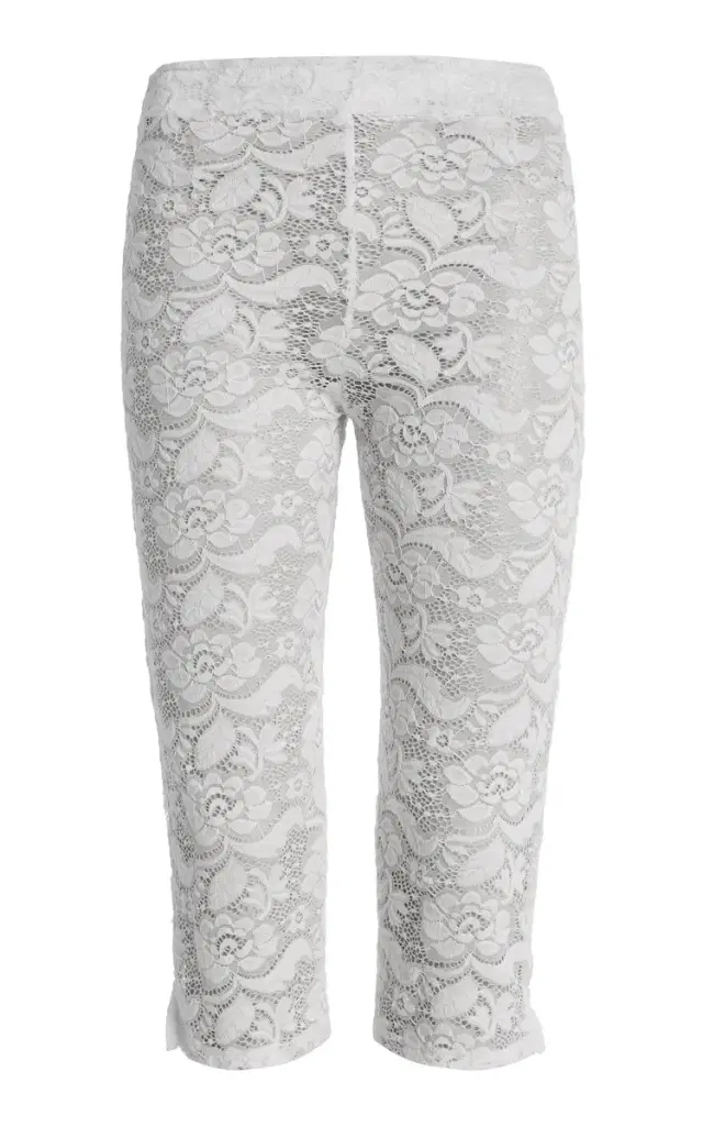 House of Aama Floral Lace Capri Pants