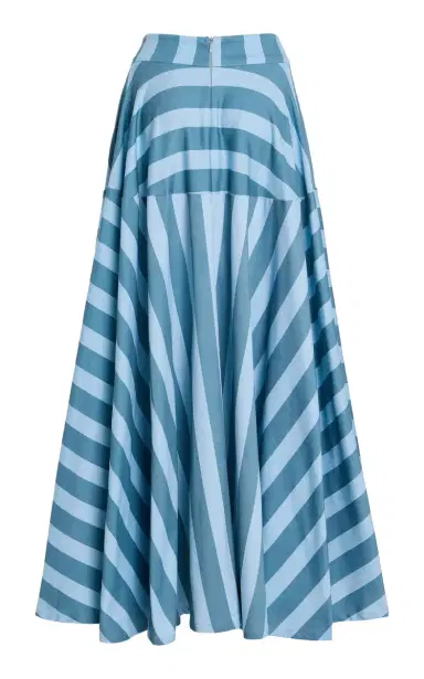 House of Aama Azaka Striped Cotton Midi Skirt | Thumbnail 3