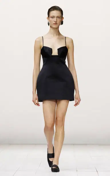 Givenchy Cutaway Duchesse Satin Mini Dress | Thumbnail 2