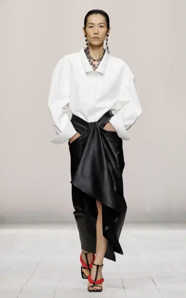 Givenchy Wide-Collared Nappa Leather Shirt | Thumbnail 6