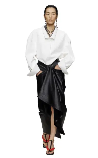 Givenchy Wide-Collared Nappa Leather Shirt | Thumbnail 1