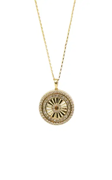Gwen Beloti 14kt Yellow Gold Woven Essentia Trio Set Diamond Pendant Necklace - Gold - OS - Only At Moda Operandi | Thumbnail 5