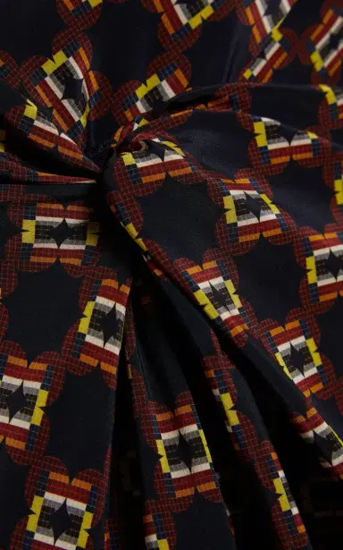Dries Van Noten Smila Knot-Detailed Silk Crepe De Chine Maxi Skirt | Thumbnail 4