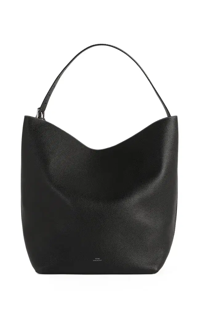 Belted Leather Tote Bag