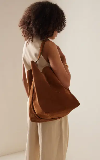 TOTEME Belted Suede Tote Bag | Thumbnail 2 TOTEME Belted Suede Tote Bag | Thumbnail 2