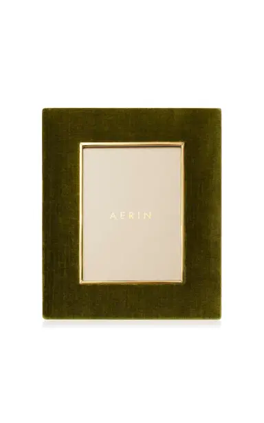 Aerin Valentina Velvet Frame - 5 X 7 - Moss - Green | Thumbnail 2