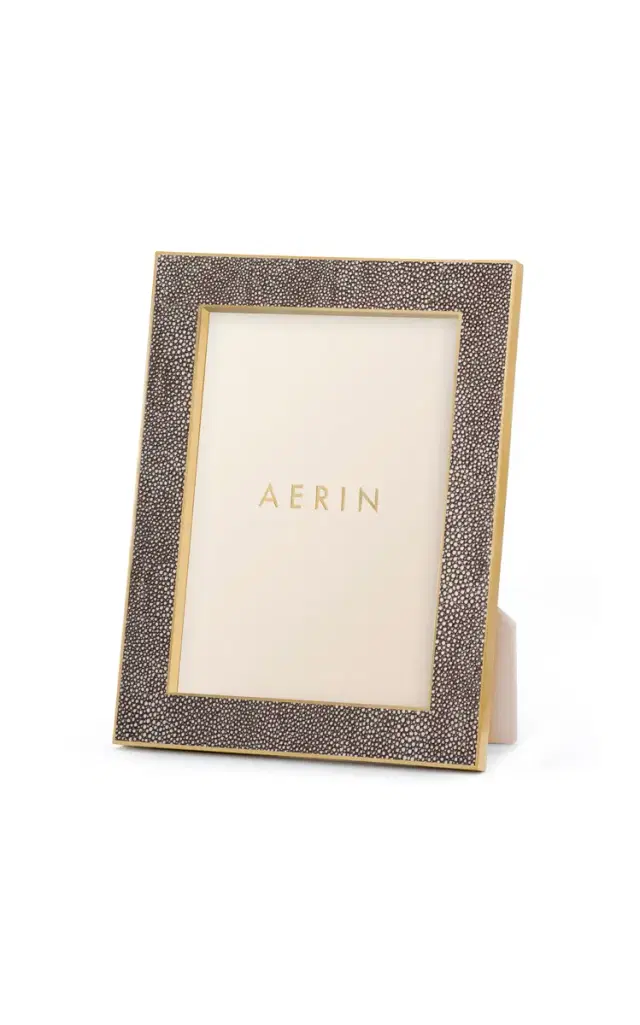 Classic Shagreen Frame; Chocolate  -  5 X 7 - Brown