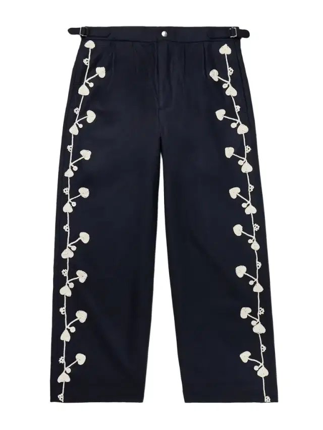 Snowdrop Straight-Leg Appliquéd Herringbone Wool-Blend Trousers - Men
