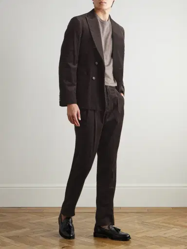 MR P. Slim-Fit Double-Breasted Cotton and Cashmere-Blend Corduroy Tuxedo Jacket - Men | Thumbnail 2